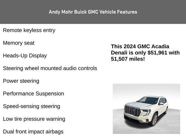 used 2024 GMC Acadia car, priced at $51,961