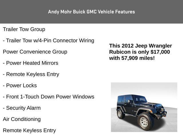 used 2012 Jeep Wrangler car, priced at $15,750