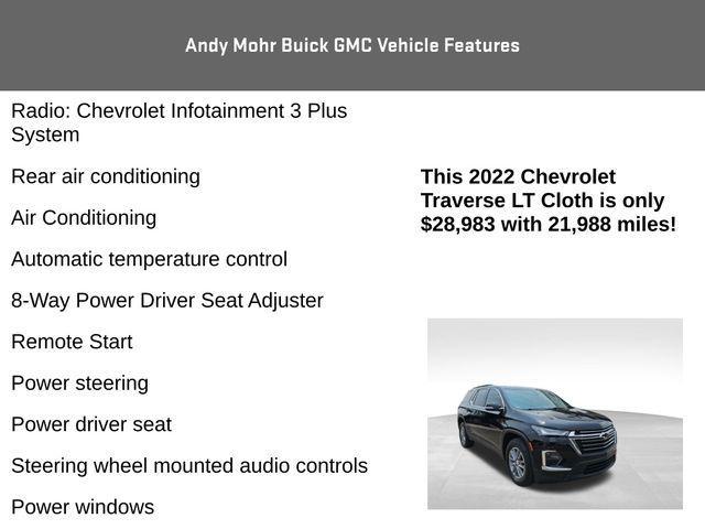 used 2022 Chevrolet Traverse car, priced at $28,983
