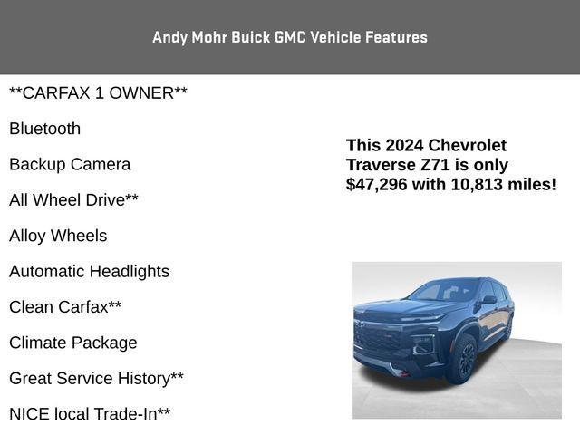 used 2024 Chevrolet Traverse car, priced at $47,296