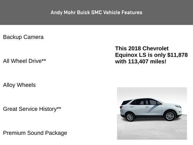 used 2018 Chevrolet Equinox car, priced at $11,878