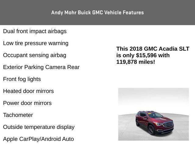used 2018 GMC Acadia car, priced at $15,596