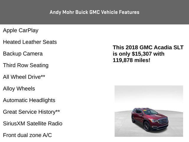 used 2018 GMC Acadia car, priced at $15,307