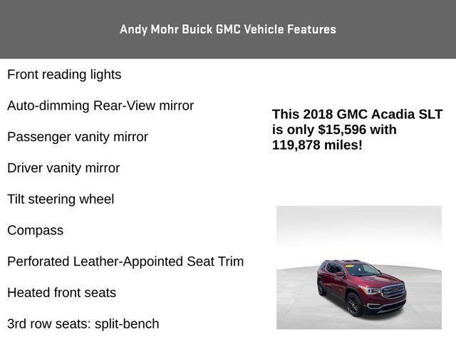 used 2018 GMC Acadia car, priced at $15,596