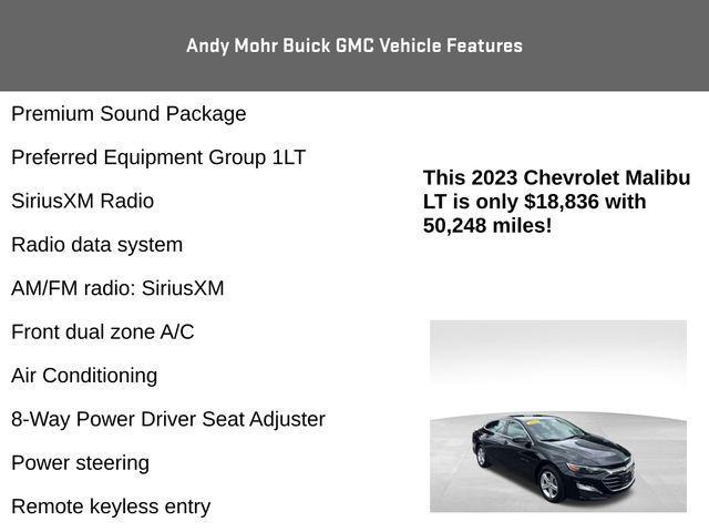 used 2023 Chevrolet Malibu car, priced at $18,836