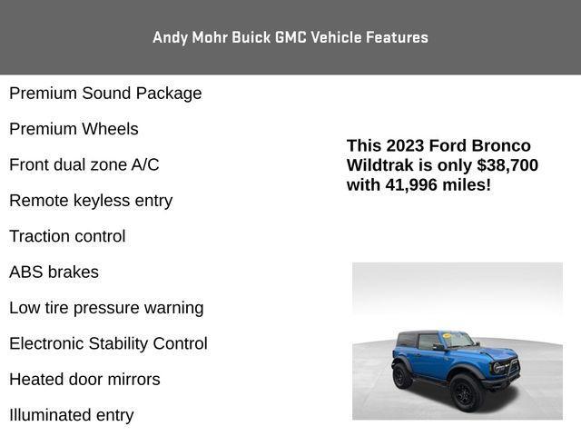 used 2023 Ford Bronco car, priced at $38,700