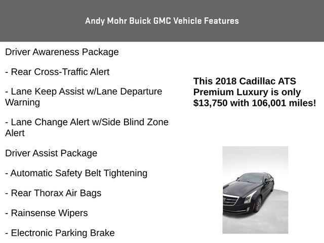 used 2018 Cadillac ATS car, priced at $13,400