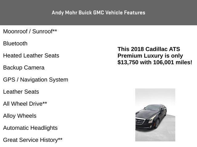 used 2018 Cadillac ATS car, priced at $13,400