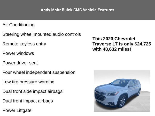 used 2020 Chevrolet Traverse car, priced at $24,725