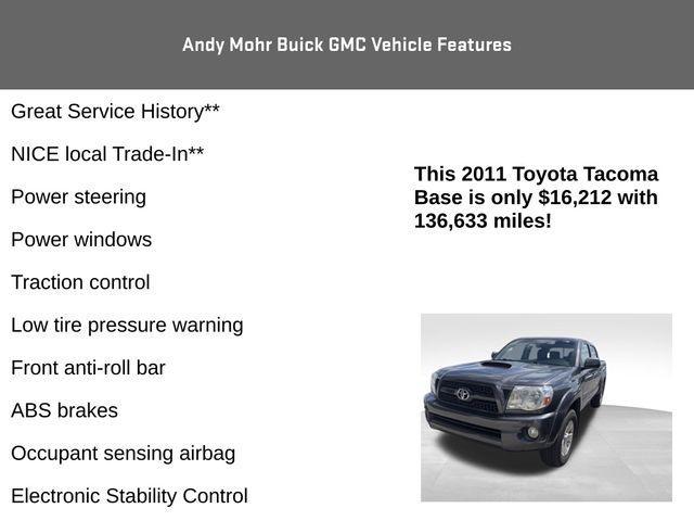 used 2011 Toyota Tacoma car, priced at $16,212