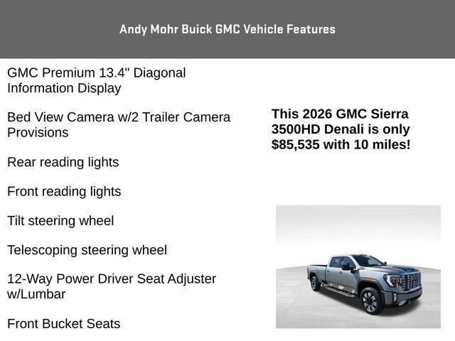 new 2026 GMC Sierra 3500 car, priced at $85,535