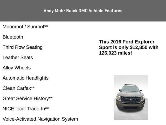 used 2016 Ford Explorer car, priced at $12,850