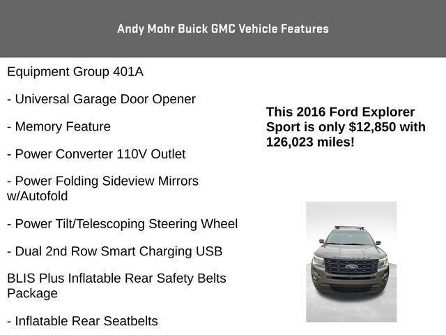 used 2016 Ford Explorer car, priced at $12,850