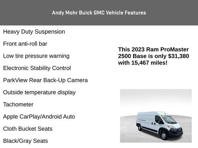 used 2023 Ram ProMaster 2500 car, priced at $31,380