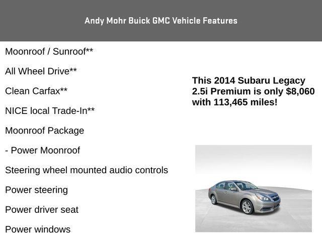 used 2014 Subaru Legacy car, priced at $8,931