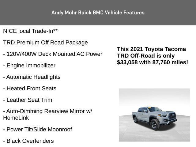 used 2021 Toyota Tacoma car, priced at $33,058