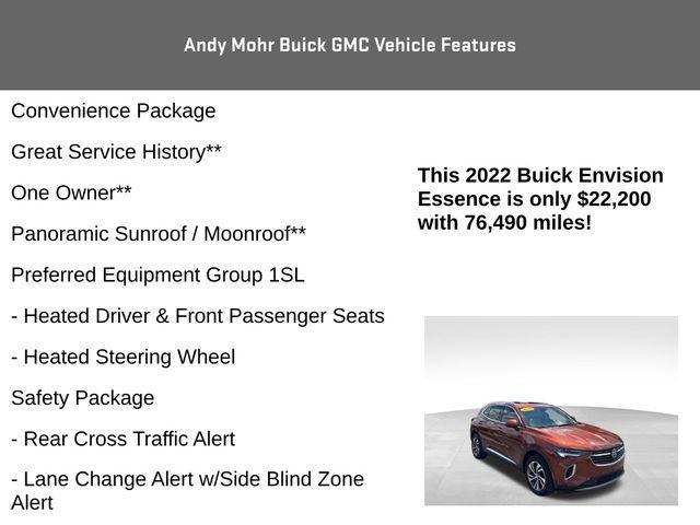 used 2022 Buick Envision car, priced at $22,200