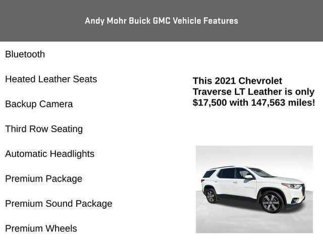 used 2021 Chevrolet Traverse car, priced at $17,000