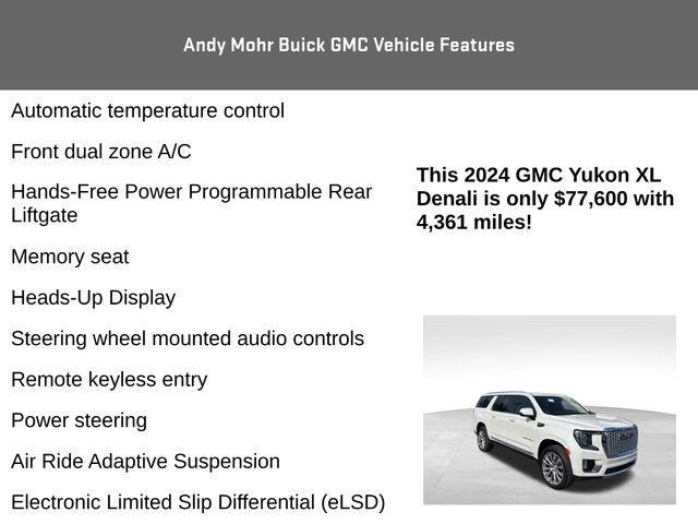 used 2024 GMC Yukon XL car, priced at $77,600
