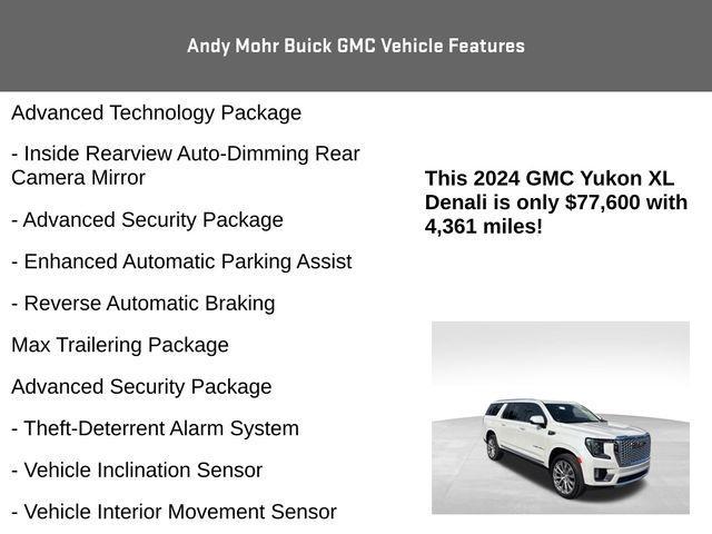 used 2024 GMC Yukon XL car, priced at $77,600