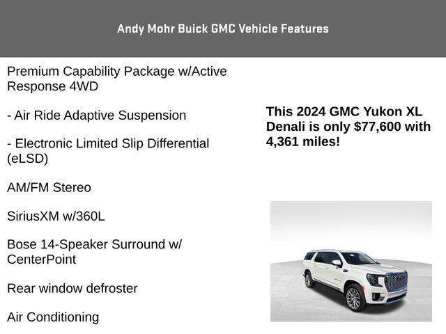 used 2024 GMC Yukon XL car, priced at $77,600
