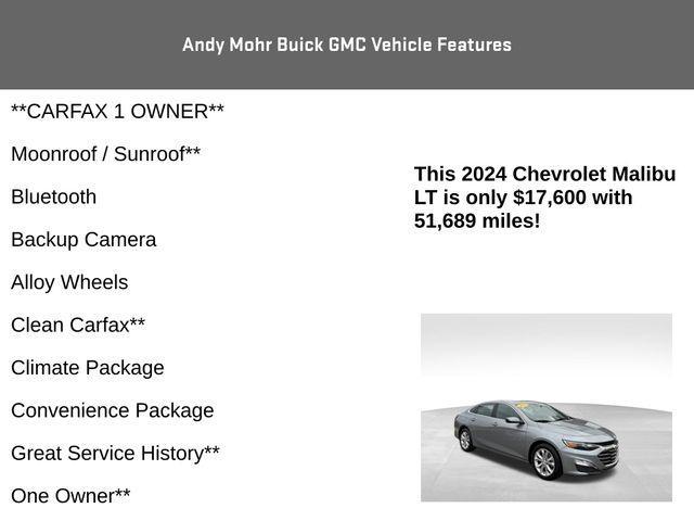 used 2024 Chevrolet Malibu car, priced at $17,600