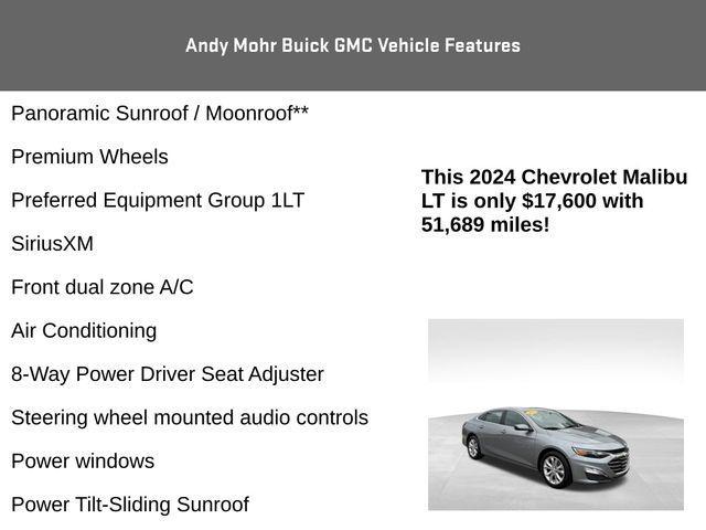 used 2024 Chevrolet Malibu car, priced at $17,600