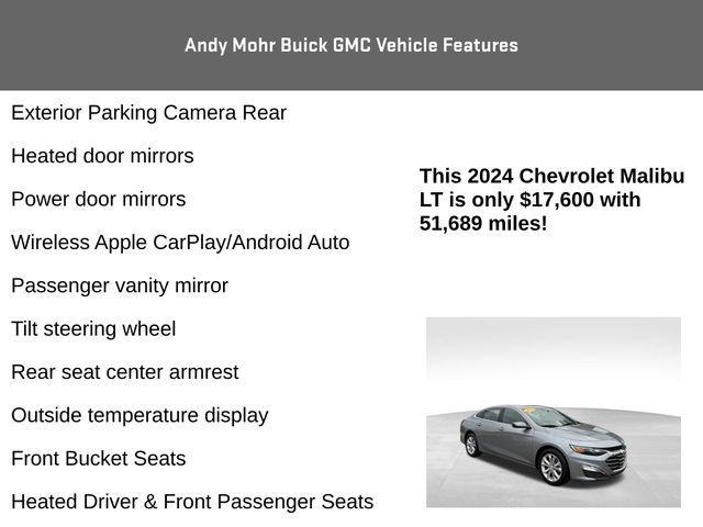used 2024 Chevrolet Malibu car, priced at $17,600