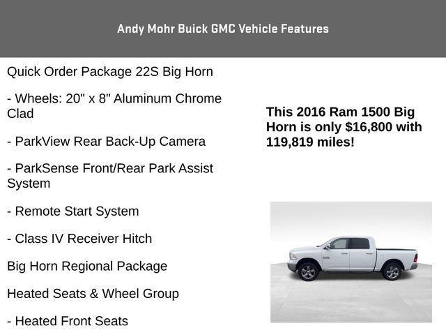 used 2016 Ram 1500 car, priced at $17,000