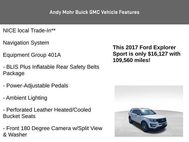used 2017 Ford Explorer car, priced at $16,127