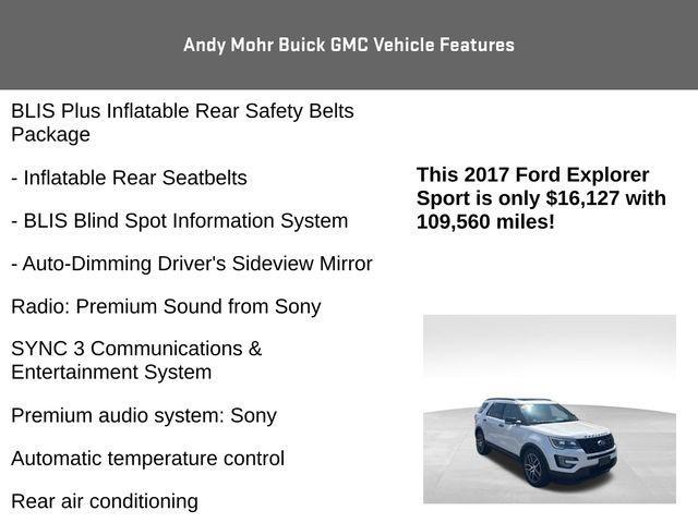 used 2017 Ford Explorer car, priced at $16,127