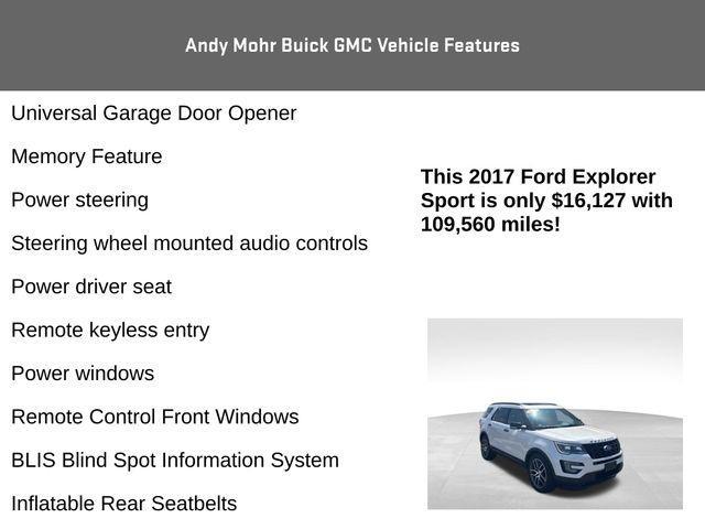 used 2017 Ford Explorer car, priced at $16,127
