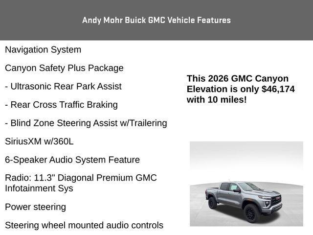 new 2026 GMC Canyon car, priced at $46,174
