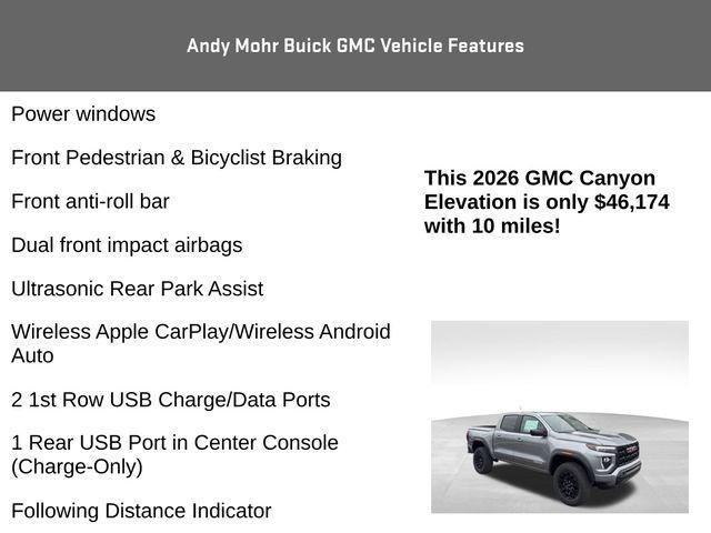 new 2026 GMC Canyon car, priced at $46,174