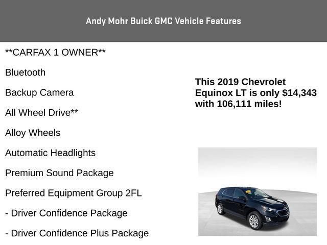 used 2019 Chevrolet Equinox car, priced at $14,343