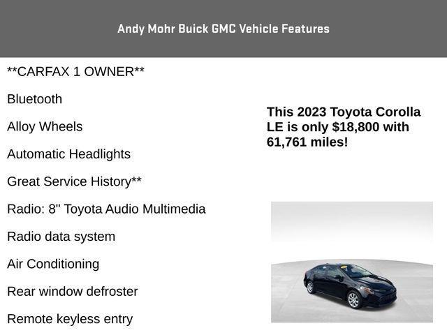 used 2023 Toyota Corolla car, priced at $18,800