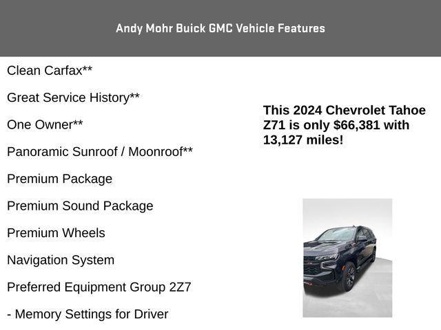 used 2024 Chevrolet Tahoe car, priced at $66,381