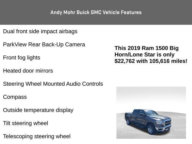 used 2019 Ram 1500 car, priced at $22,762