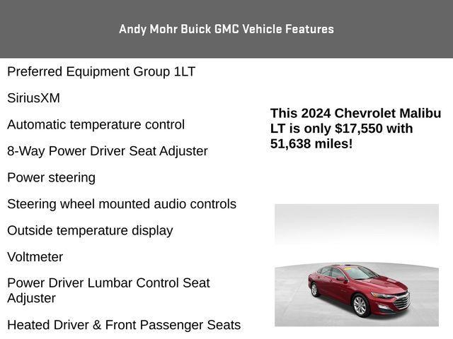 used 2024 Chevrolet Malibu car, priced at $17,550