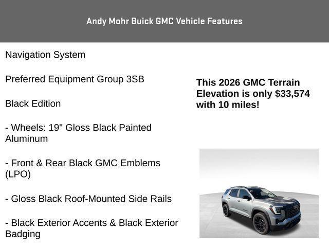 new 2026 GMC Terrain car, priced at $33,574