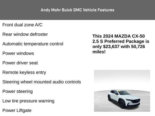 used 2024 Mazda CX-50 car, priced at $23,500