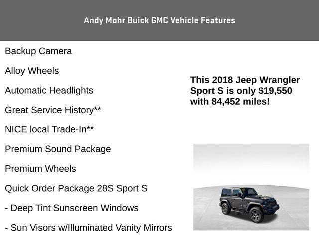used 2018 Jeep Wrangler car, priced at $18,200