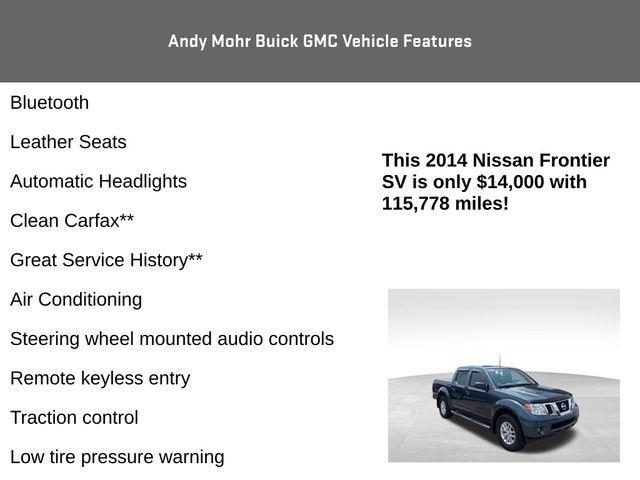 used 2014 Nissan Frontier car, priced at $14,000