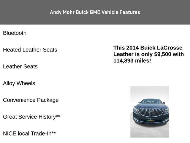used 2014 Buick LaCrosse car, priced at $9,250