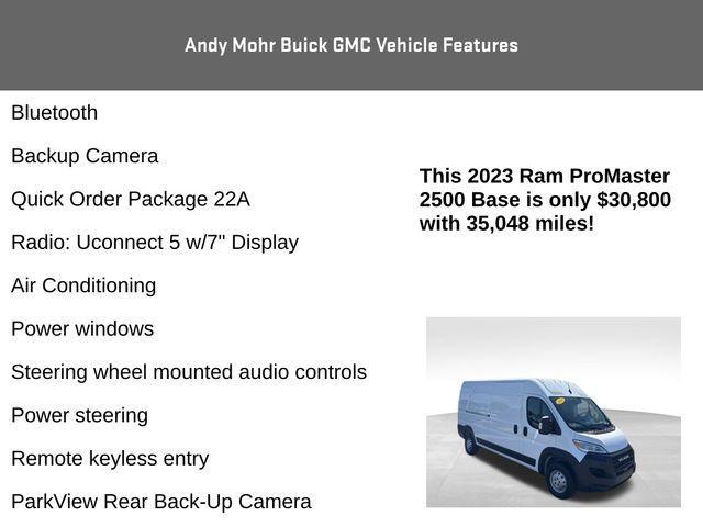 used 2023 Ram ProMaster 2500 car, priced at $30,800