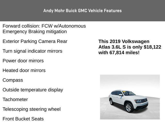 used 2019 Volkswagen Atlas car, priced at $18,122