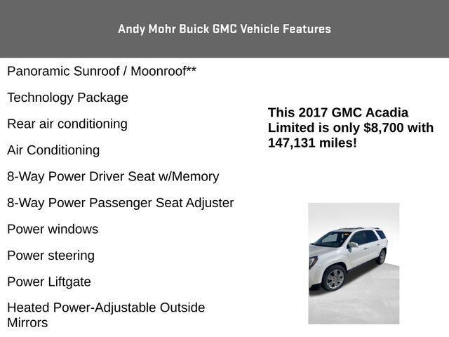 used 2017 GMC Acadia Limited car, priced at $8,700