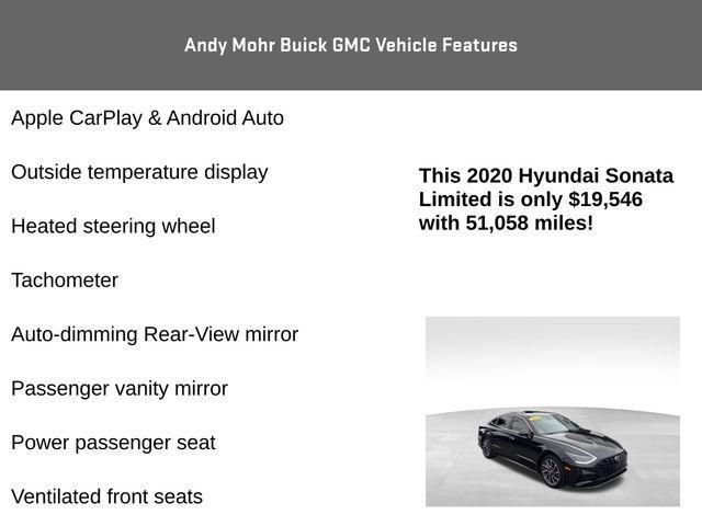 used 2020 Hyundai Sonata car, priced at $19,546
