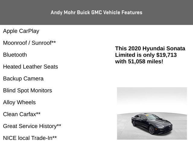 used 2020 Hyundai Sonata car, priced at $19,713