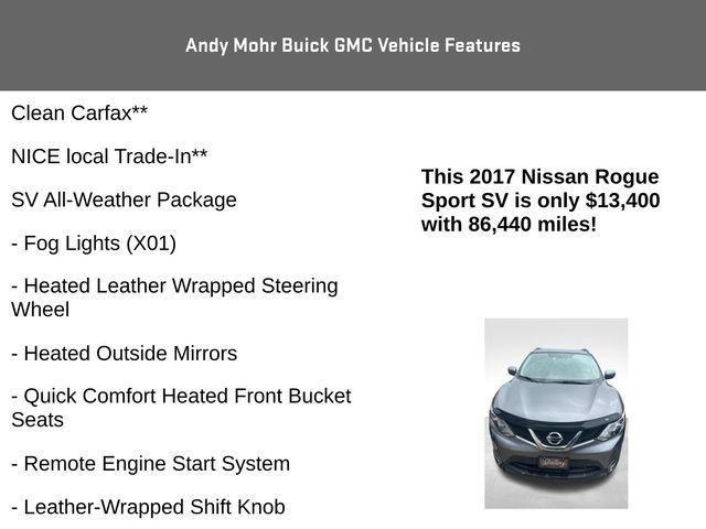 used 2017 Nissan Rogue Sport car, priced at $13,400